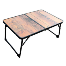 디센유 미니슬림 접이식 미니 캠핑 테이블, 빈티지 우드