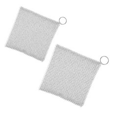 모나코올리브 316L 프리미엄 스텐 링 수세미 10cm + 15cm 세트, 실버, 1세트