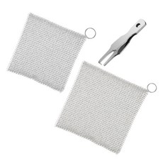 MONACO OLIVE 316L 優質不鏽鋼環形刷 15cm + 鋼絲刷 20cm + 開環器套組, 銀色, 1套