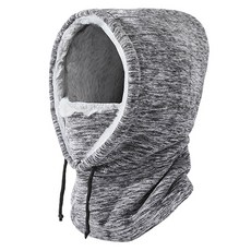 冬季防風防寒內刷毛一體式頭套, 1個, 混灰色