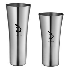Haroro Yamano 不鏽鋼素色杯 380ml + 460ml 套組, 1套