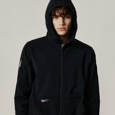 SPYDER 男士 TEAM VENOM 梭織混合連帽拉鍊外套 SPJPCNFT304M-BLK