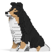 JEKCA 坐姿喜樂蒂牧羊犬積木 S, 黑色, 1個