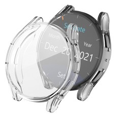 모할랩 갤럭시워치 호환 액정 보호 강화유리 하드 케이스 44mm, 04 클리어, 1개