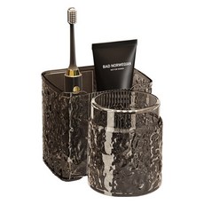 피어니스트 벽걸이 칫솔 세면도구 양치 컵 디스펜서, 블랙, 1개