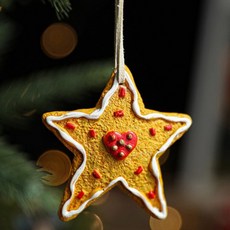 Home Flow 樹脂復古聖誕樹裝飾星星吊墜, 1個, 混合色