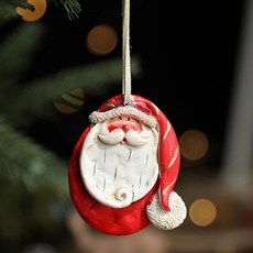 Homeflow 樹脂復古聖誕樹裝飾 聖誕老人吊飾, 1個, 混合色