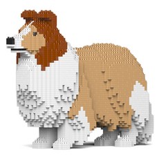 JEKCA 站姿喜樂蒂牧羊犬積木 S, 棕色, 1個