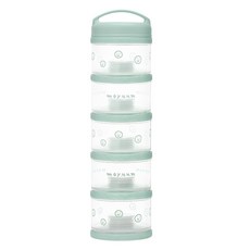 모윰 유아용 휴대용 5단 분유케이스, 민트, 1개