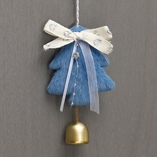 홈플로우 크리스마스 트리 벨 펜던트 장식 소품, 블루, 1개