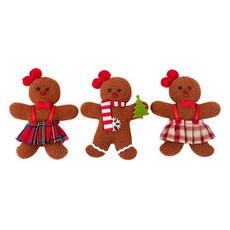 Home Flow Cookie Friends娃娃聖誕裝飾小物 3件組 女款, 1組, 混色