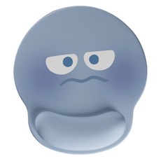 허니버블 깜찍 이모티콘 손목보호 마우스패드, 블루, 1개