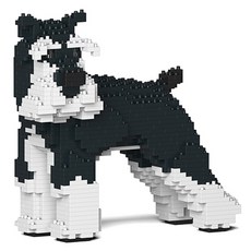 JEKCA 回頭望的標準雪納瑞狗狗積木 S, 黑色, 1個
