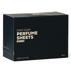 Sop Sop 衣物護理機香氛紙 纖維柔軟劑 清新棉花香 正裝, 40張, 1個