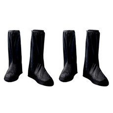 투데이리빙 롱 부츠 집업 신발 방수 커버 2켤레 세트 2XL R99810E, 블랙, 1세트