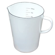 HAKOYA 白色琺瑯量杯 800ml, 1000ml, 白色, 1個