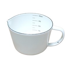 HAKOYA 白色琺瑯量杯 400ml, 1個