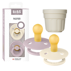 BIBS彩色橡膠邊（2種)+專用帽組, 象牙色、暗紫丁香色, 步驟1