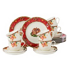 SeltmannWeiden 瑪麗路易絲 聖誕懷舊咖啡組 18入, 1套, 咖啡杯 0.23L x 6p + 碟子 15cm x 6p + 盤子 20cm x 6p, 混合顏色