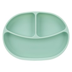 Edison 自主學習矽膠吸附餐盤, 單品, 1個, 薄荷綠
