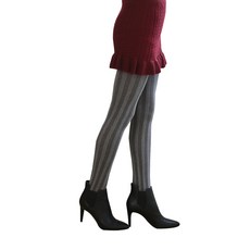 애니레그 면 세로줄 골지 유발 스타킹 2p