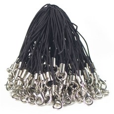 Khohimo 多用途手機繩掛環 DIY飾品材料連接環 70mm, 黑色, 100個