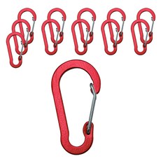 DM 登山多色鋼線登山扣, 12個, 紅色