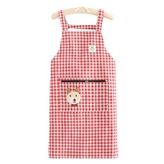 Daysoy 可愛格紋圍裙, 9 小狗紅色, 1個