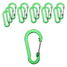 DM 登山多色鋼線登山扣, 12個, 綠色