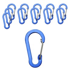 DM 登山多色鋼線登山扣, 12個, 藍色