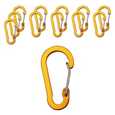 DM 登山多色鋼線登山扣, 12個, 金色