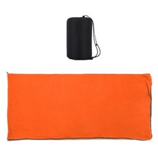 따봉오빠 야외 캠핑 차박 경량 접이식 확장형 침낭 담요 160 x 174 cm JNH1646, 오렌지, 1개
