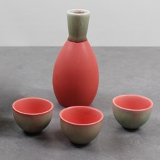Dalsogum 驪州陶瓷 酒杯 酒瓶 西瓜 清酒瓶 清酒杯 4p 套組, 1套, 酒瓶 + 酒杯 3p