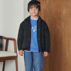 BEEN 童款扣式翻領鋪棉外套 BY53JP01NV