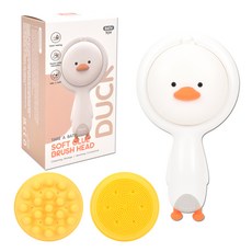 Oz Toy 2 WAY 鴨子柔軟按摩沐浴刷, 1個, 混合色