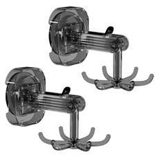 Meo 廚房多用途免打孔旋轉掛勾, 2個, 透明灰