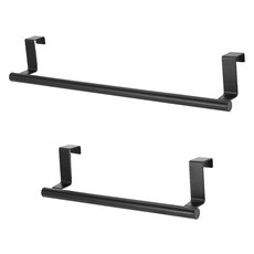 Meo 430 不鏽鋼廚房抹布架 2件組, 黑色, 1個