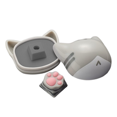 微笑心動肉球客製化鍵盤鍵帽, 單一商品, 灰色