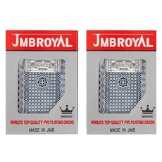 JMBROYAL 高品質塑膠 JMB 撲克牌, 混色, 2個
