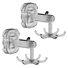 Meo 廚房多用途無孔旋轉衣架, 2個, 透明