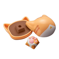 微笑心動肉球客製化鍵盤鍵帽, 單一商品, 橘色