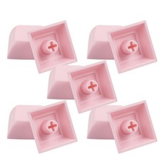 Misoroun 簡約彩色鍵盤鍵帽 10入, 粉紅色, 單一商品