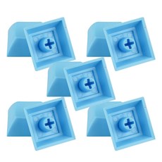 Misoroun 簡約彩色鍵盤鍵帽 10入, 藍色, 單一商品