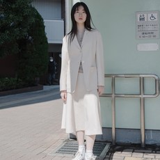 리플레인 여성용 부클 싱글 재킷