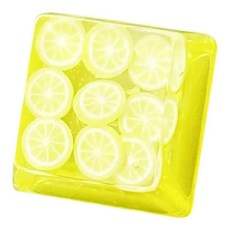 미소로운 상큼 과일 키보드 데스크테리어 키보드 키캡, 레몬