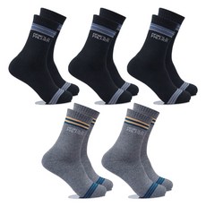 Arnold Palmer 雨傘牌 男士冬季全毛圈雙層組織保暖襪5雙組 AP5824