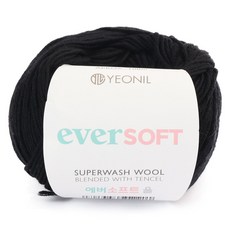 에버소프트울 뜨개실, 19 블랙, 1개