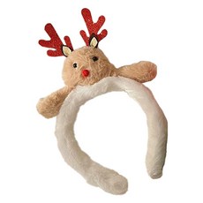 Home Flow 聖誕派對用品 柔軟聖誕魯道夫髮箍, 魯道夫, 1個