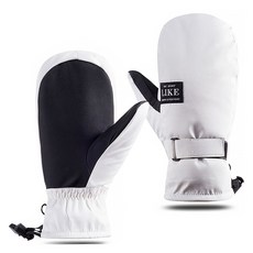 Earlyports 運動防寒智慧觸控連指手套 雙手適用, 白色