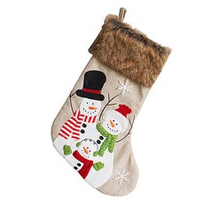 Homeflow 復古聖誕禮物袋 樹裝飾品, 1個, 雪人